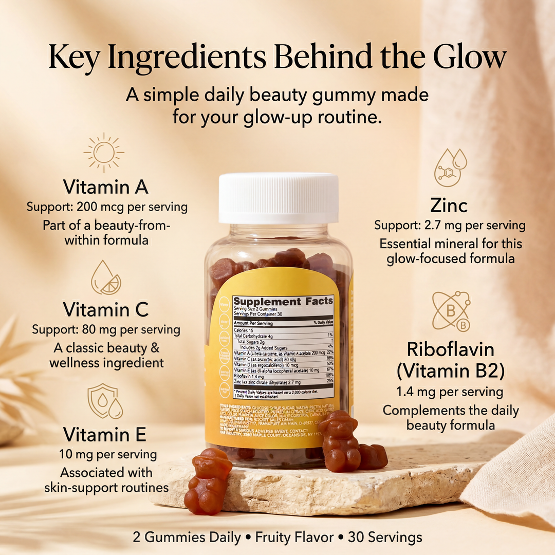 IVYBEARS® Boost Tan Gummies – Beta Carotene & Glow Vitamins