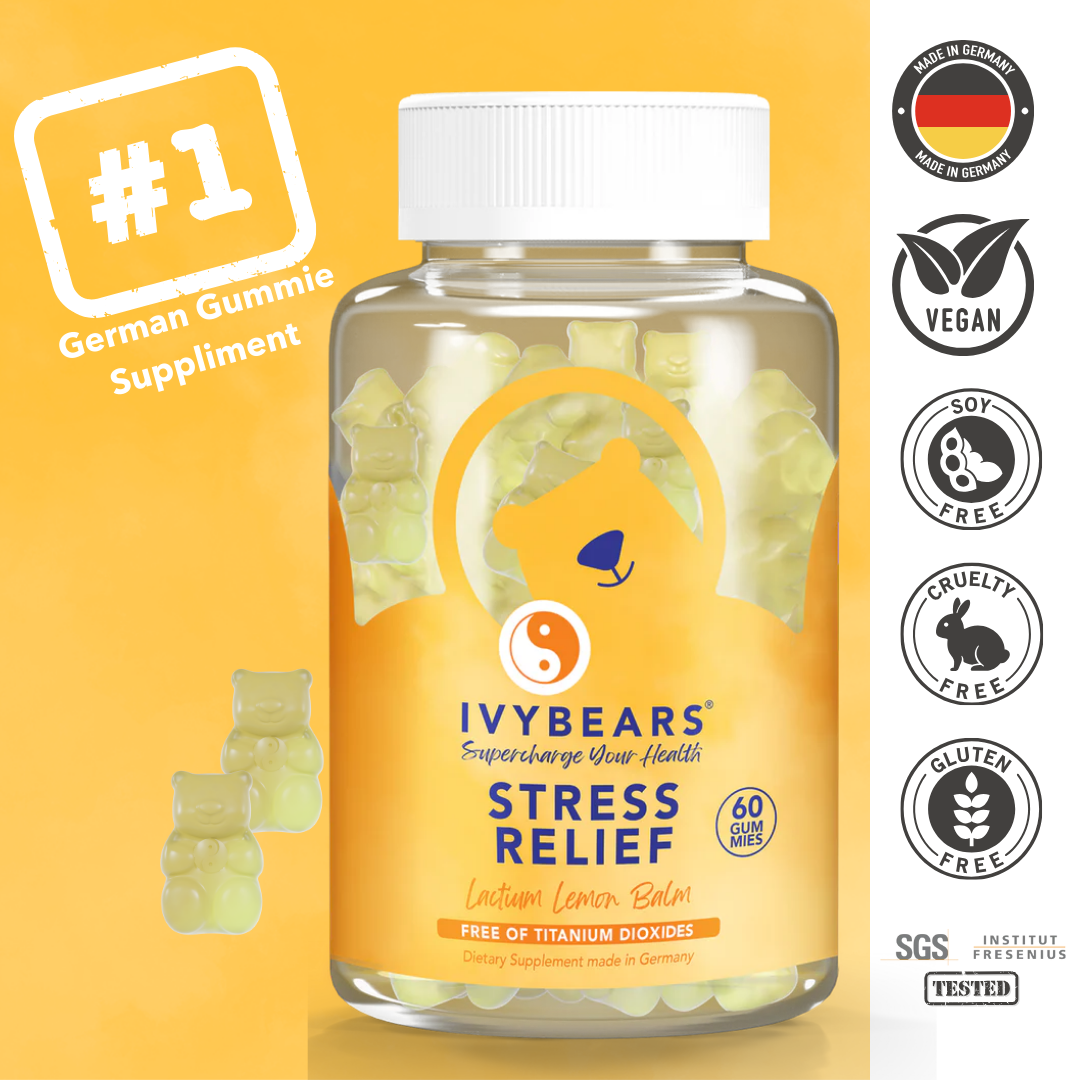 IVYBEARS® Stress Relief Gummies – L-Theanine & Lemon Balm Daily