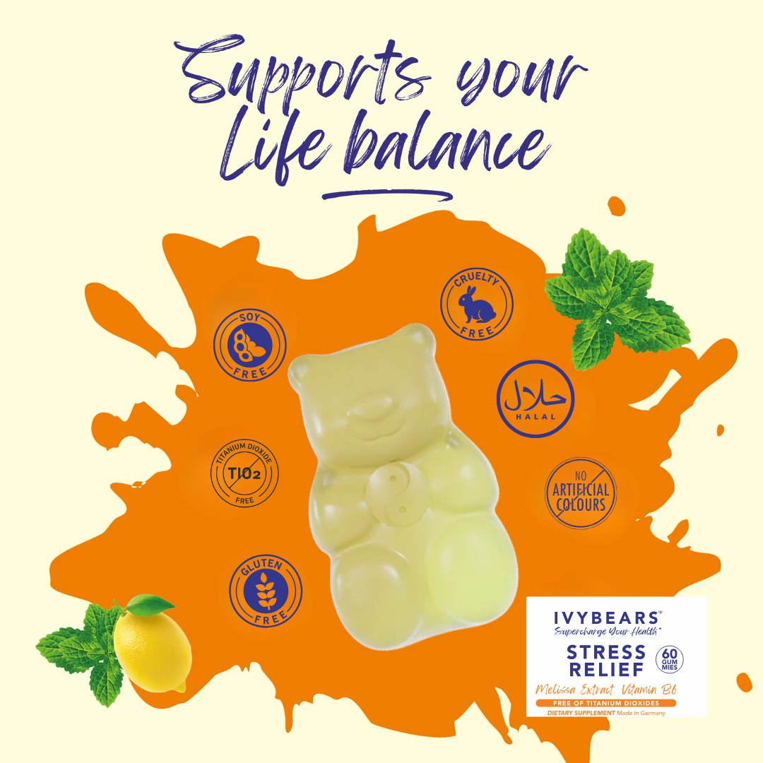 IVYBEARS® Stress Relief Gummies – Natural Calm & Focus Support for Stress-Free Living