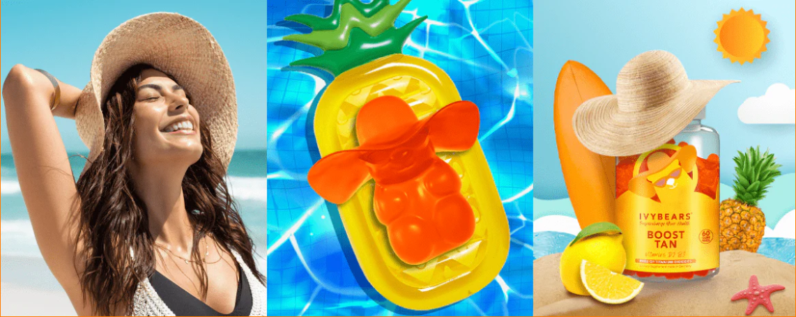IVYBEARS® Boost Tan Gummies – Natural Tanning Support for a Sun-Kissed Glow
