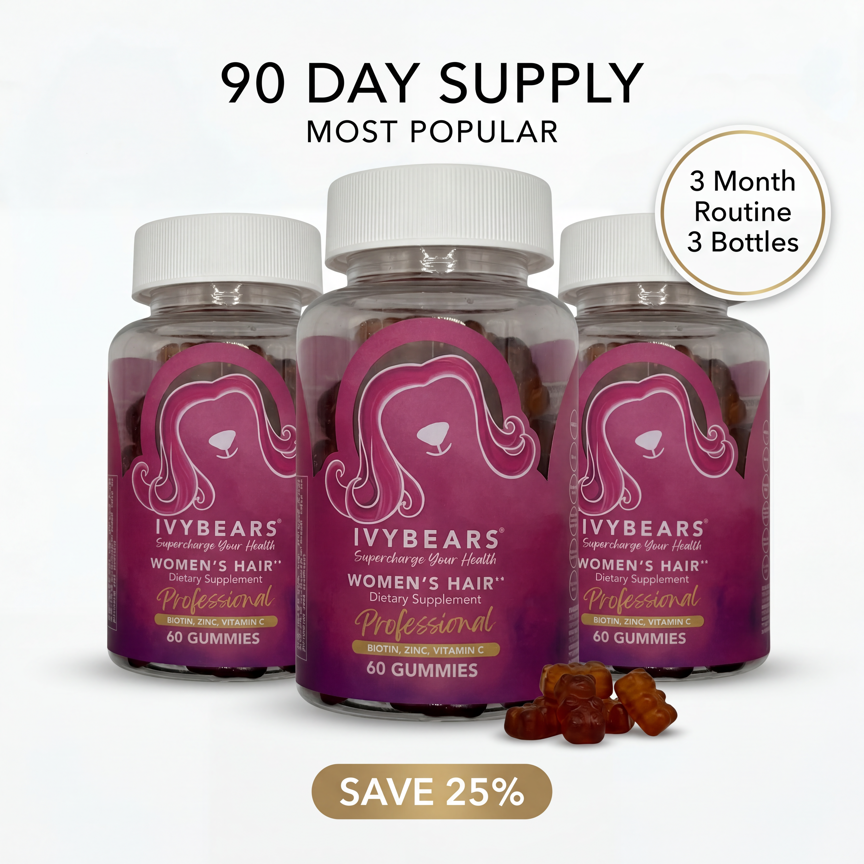 IvyBears® Women's Professional Hair Gummies