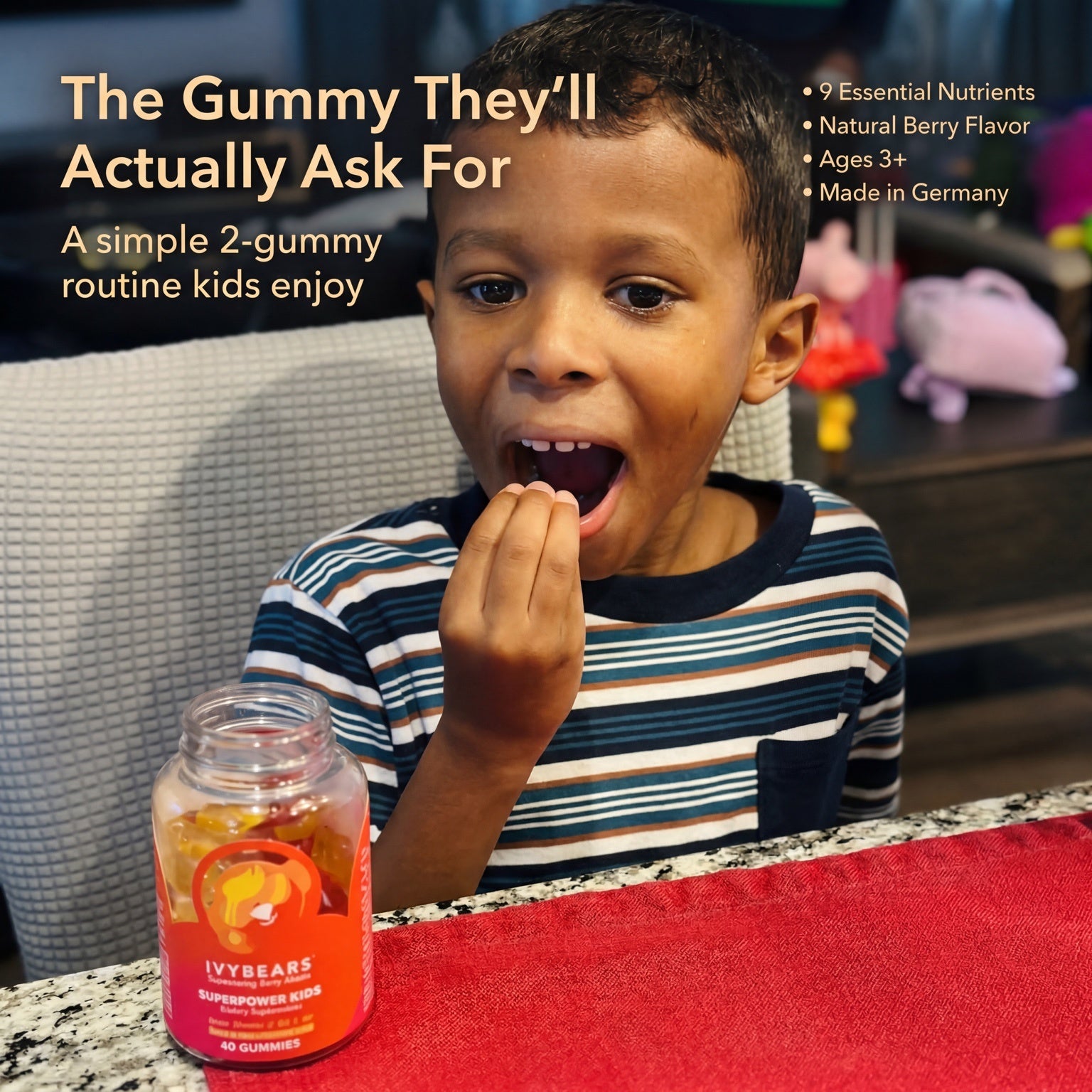 IVYBEARS® Superpower Kids Gummies – Fun, Delicious Multi-Vitamins for Your Child’s Daily Wellness