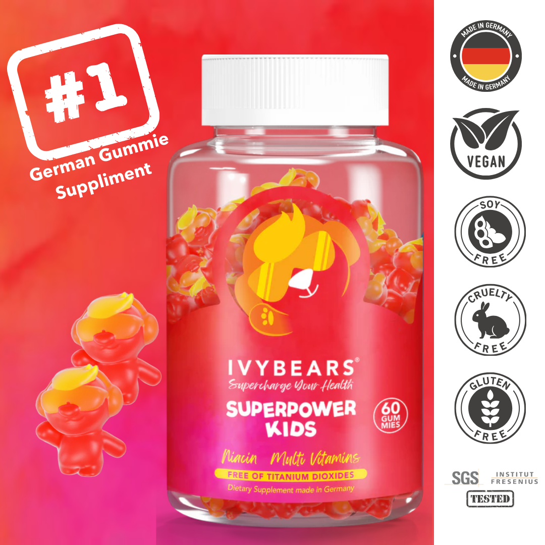 IVYBEARS® Superpower Kids Gummies – Fun, Delicious Multi-Vitamins for Your Child’s Daily Wellness