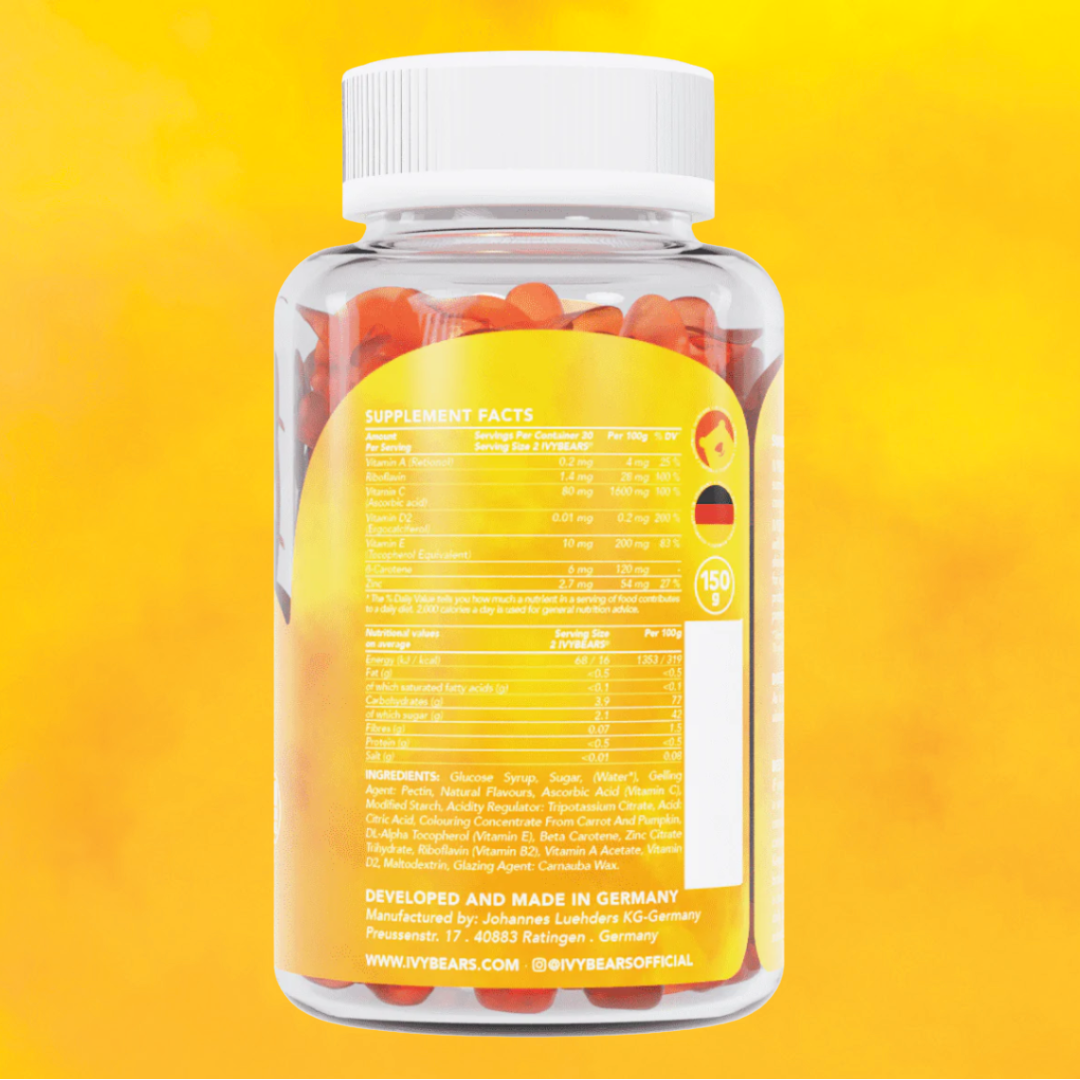 IVYBEARS® Boost Tan Gummies – Natural Tanning Support for a Sun-Kissed Glow