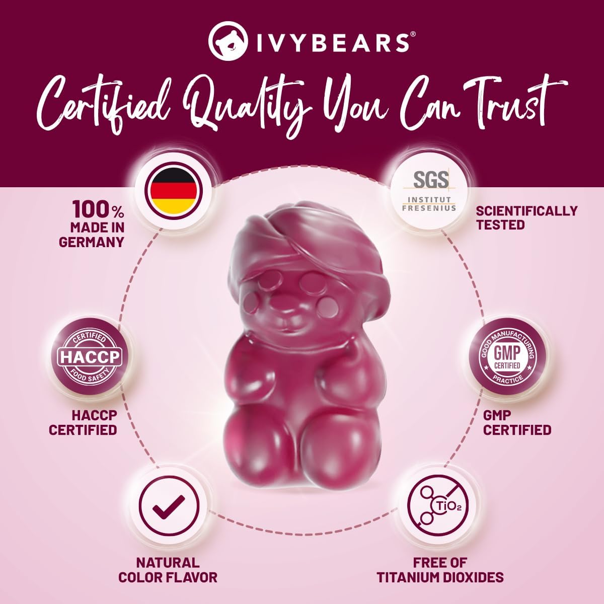 IVYBEARS® Vibrant Skin Gummies – Collagen & Hyaluronic Acid for Radiant, Youthful Skin
